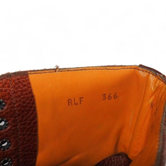 Ralph Lauren Lace-up Paddock Cap Toe Leather Boots Men's 7.5B Women's 9.5 - Picture 12 of 14